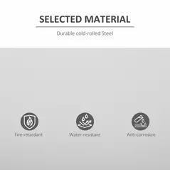 Vinsetto Lockable Filing Cabinet Tall Adjustable Shelf Large Office Storage for Office Use, White - 4