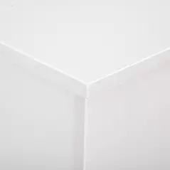 HOMCOM 113L Storage Chest, Storage Box with Flip-Top Lid and 2 Safety Hinges, Storage Trunk for Living Room, Entryway, 100 x 40 x 40 cm, White - 7