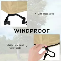 Outsunny 600D Oxford Cloth Furniture Cover 3 Seat Rattan Chair Protector Large Garden Patio Outdoor Waterproof L152 x W87 x H58-79cm - 5