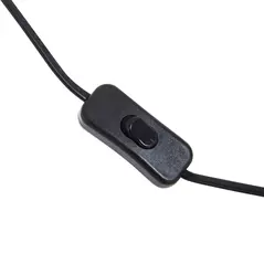 HOMCOM Vintage Tripod Table Desk Lamp Bedside Light Spotlight Brass Antique Searchlight Wooden Base - 7