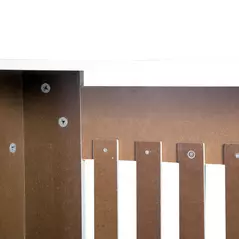 HOMCOM Slatted Radiator Cover Painted Cabinet MDF Lined Grill in White (78L x 19W x 81H cm) - 8