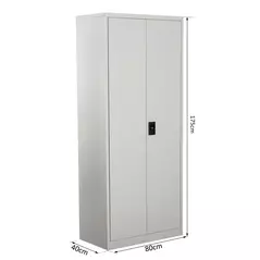 Vinsetto Lockable Filing Cabinet Tall Adjustable Shelf Large Office Storage for Office Use, White - 3