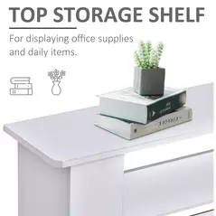 HOMCOM Extendable Radiator Cover, Modern MDF White Painted Cabinet with Horizontal Slats for Living Room, Bedroom, 139-208.5L x 20.5W x 82.5H cm - 5