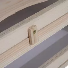 PawHut Wooden Hamster Cage Mouse Mice Rodent Small Animals Hutch Exercise Play House 60 x 35 x 42cm, Natural Wood Finish - 7