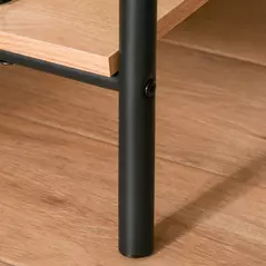 HOMCOM Clothes Rail, Freestanding Metal Clothes Rack with 2 Tier Storage Shelves for Bedroom and Entryway, 64 x 42.5 x 149 cm, Black Frame - 9