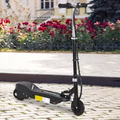 HOMCOM Folding Kids Electric Scooter Ride on Toy, Age 7-14-Black - 2