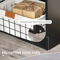 HOMCOM 120cm Computer Desk, Wooden PC Laptop Table with 6-Tier Storage Bookshelves, Home Office Working Study Desk, Writing Workstation, Black - 6