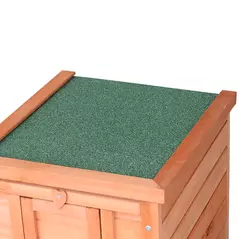 PawHut Wooden Rabbit Hutch Outdoor, Guinea Pig Hutch, Rabbit Hideaway, Cat House, Bunny Cage Small Animal House with Openable Roof, 51 x 42 x 43 cm, Natural - 9