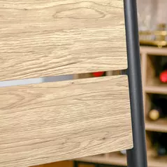 HOMCOM Three-Piece Minimal and Compact Dining Set, Light Wood Grain - 8