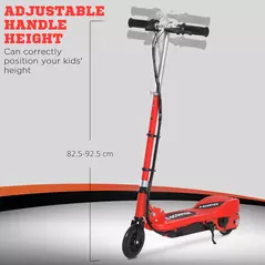 HOMCOM Folding Electric Kids Scooter Ride on Age 7-14, Red/Black - 6