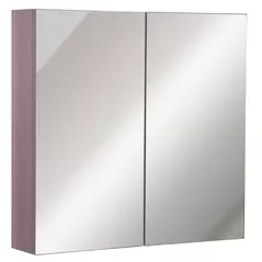 kleankin Double Door Bathroom Mirror Cabinet, Wall Mounted Bathroom Storage Cabinet, Soft Closing, 63L x 60Hcm - 1