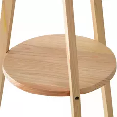 HOMCOM Tripod Floor Lamp, Freestanding Bedside Light Reading Light with Storage Shelf and Linen Shade for Living Room Bedroom, 154cm, Cream - 9