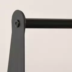 HOMCOM Clothes Rail, Freestanding Metal Clothes Rack with 2 Tier Storage Shelves for Bedroom and Entryway, 64 x 42.5 x 149 cm, Black Frame - 7