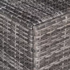 Outsunny 6-Seater Rattan Sofa Furniture Set W/ Cushions, Steel Frame-Grey - 8