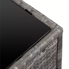 Outsunny 6-Seater Rattan Sofa Furniture Set W/ Cushions, Steel Frame-Grey - 9