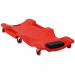 DURHAND Mechanic Vehicle Creeper, Under-Car Rolling Crawler Board, with Headrest, Wheels, Red - 1