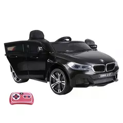 HOMCOM Kids Electric Ride On Car 6V Licensed BMW 6GT W/ Remote-Black - 9