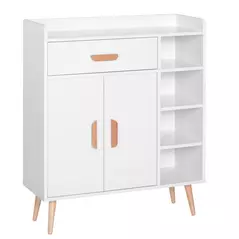 HOMCOM Sideboard, Side Cabinet, Floor Cupboard with Storage Drawer for Hallway, Kitchen, Bedroom, Living Room, White - 1