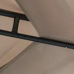 Outsunny Outdoor Gazebo, 2-tier Roof W/Netting, 295L x 295W x 263Hcm-Taupe - 9