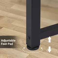 HOMCOM Computer Desk, Writing Table, 120 x 60 x 76cm Workstation for Home Office, Study with Metal Frame, Simple Assembly, Black - 3