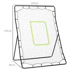 HOMCOM Baseball Rebounder Net Teens Adults Game Spot Softball Training Aid Practise Target Strike Shot Goal Play - 3