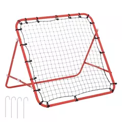HOMCOM Rebounder Net, Practise Kickback Goal, for Teens, Adults Training - Red - 1