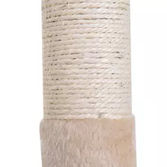 PawHut Cat Scratch Post with Bed Cat Tree for Indoor Cats Sisal Scratching Posts Hammock Kitty Activity Centre Beige - 9