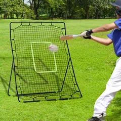 HOMCOM Baseball Rebounder Net Teens Adults Game Spot Softball Training Aid Practise Target Strike Shot Goal Play - 2