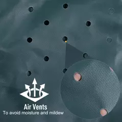 Outsunny Garden Patio Large Furniture Set Round Cover 600D Oxford Waterproof, Ф193 x 80H cm, Green - 7