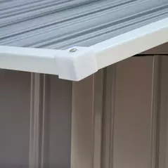 Outsunny 7ft x 4ft Lockable Garden Metal Storage Shed Storage Roofed Tool Metal Shed w/ Air Vents Steel Grey - 8