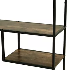 HOMCOM 6 Tier Bookcase, Industrial Tall Shelf Unit with Steel Frame for Home Office, Study, Living Room, Hallway, 82 x 33.5 x 175 cm, Rustic Brown and Black - 8
