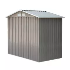 Outsunny 7ft x 4ft Lockable Garden Metal Storage Shed Storage Roofed Tool Metal Shed w/ Air Vents Steel Grey - 9