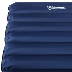 Outsunny 2 Person Camping Inflatable Mattress - Navy Blue - 9
