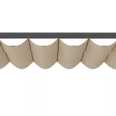 Outsunny 3 x 2.8m Metal Pergola, with Retractable Fabric Roof - Beige - 8