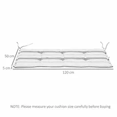 Outsunny Polyester Set Of 2 Swing Chair Cushion Blue Stripes - 3