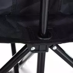 Outsunny 6 Seat Folding Sports Bench Portable Sports Team Bench Spectator Chair with Cooler Bag and Carrying Bag for Outdoor Picnic Camping - Black - 8