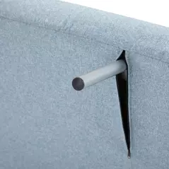 HOMCOM Linen Chair Bed, 3-in-1 Convertible Sleeper Chair with Adjustable Backrest, Pillow, for Living Room, Bedroom, Sky Blue - 9