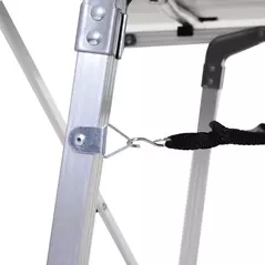 Outsunny 4FT Folding Aluminium Picnic Table Portable Camping BBQ Table Roll Up Top Mesh Layer Rack with Carrying Bag - 8