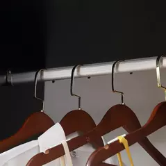 HOMCOM Open Wardrobe on Wheels, Bedroom Wardrobe with Clothes Hanging Rail, 3 Storage Shelves, Mobile Garment Rack for Cloakroom, Hallway, Black - 9