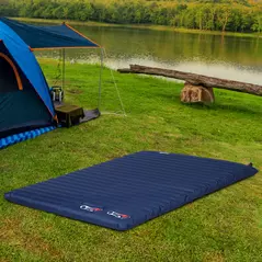 Outsunny 2 Person Camping Inflatable Mattress - Navy Blue - 2