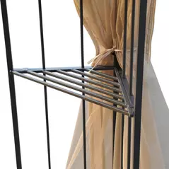 Outsunny 3(M)x3(M) Garden Gazebo Double Top Outdoor Canopy Patio Event Party Wedding Tent Backyard Sun Shade with Netting - Cream White - 8