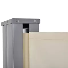 Outsunny 6 x 1.6 M Double Canopy Pull-Out Side Awning Sun Rain Outdoor Protection w/ Steel Frame Retractable Garden Privacy Home Commercial Beige - 9