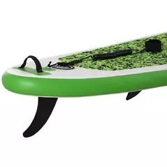 HOMCOM Inflatable Stand Up Paddle Board, 10' x 30" x 4", Non-Slip SUP, with ISUP Accessories, Hand Pump, 3 Fins, Adj Paddle for Youth Adult Beginners/Experts - 9