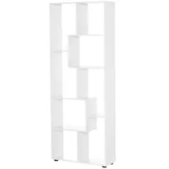 HOMCOM Bookshelf, Tall Bookcase, Modern Room Divider, 8 Cube Storage Unit, Freestanding Storage Shelf for Living Room, Bedroom, Home Office, 70 x 24 x 178 cm, White - 1