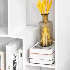 HOMCOM Bookshelf, Tall Bookcase, Modern Room Divider, 8 Cube Storage Unit, Freestanding Storage Shelf for Living Room, Bedroom, Home Office, 70 x 24 x 178 cm, White - 8