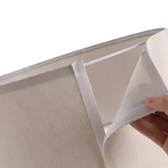 HOMCOM Floor Lamp with Elegant Wood Tripod, Free Standing E27 Bulb Lamp Versatile Use For Home Office - Beige - 6