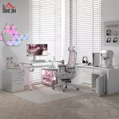 Vinsetto Lockable File Cabinet with 3 Drawers, Vertical Office Drawer for A4, Letter, Legal Size, Anti-tilt Design, Pre-Assembled Body, White - 9