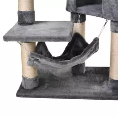 PawHut Cat Tree for Indoor Cats Condo Tower Multi-level Height 150CM  Kittens Activity Stand House with Toys & Various Scratching Posts - 9