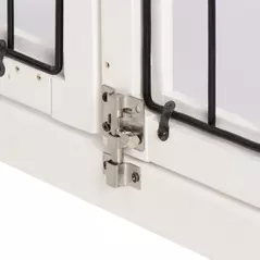 PawHut Dog Crate Furniture, Puppy Crate End Table, Pet Kennel House with 2 Doors for Medium and Small Dogs, 81 x 58.5 x 66 cm, White - 8