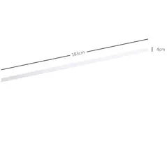 HOMCOM 6FT Rustic Interior Sliding Barn Door Mounting Hardware Kit - White - 3